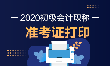 浙江2020年初级会计师准考证打印日期是？